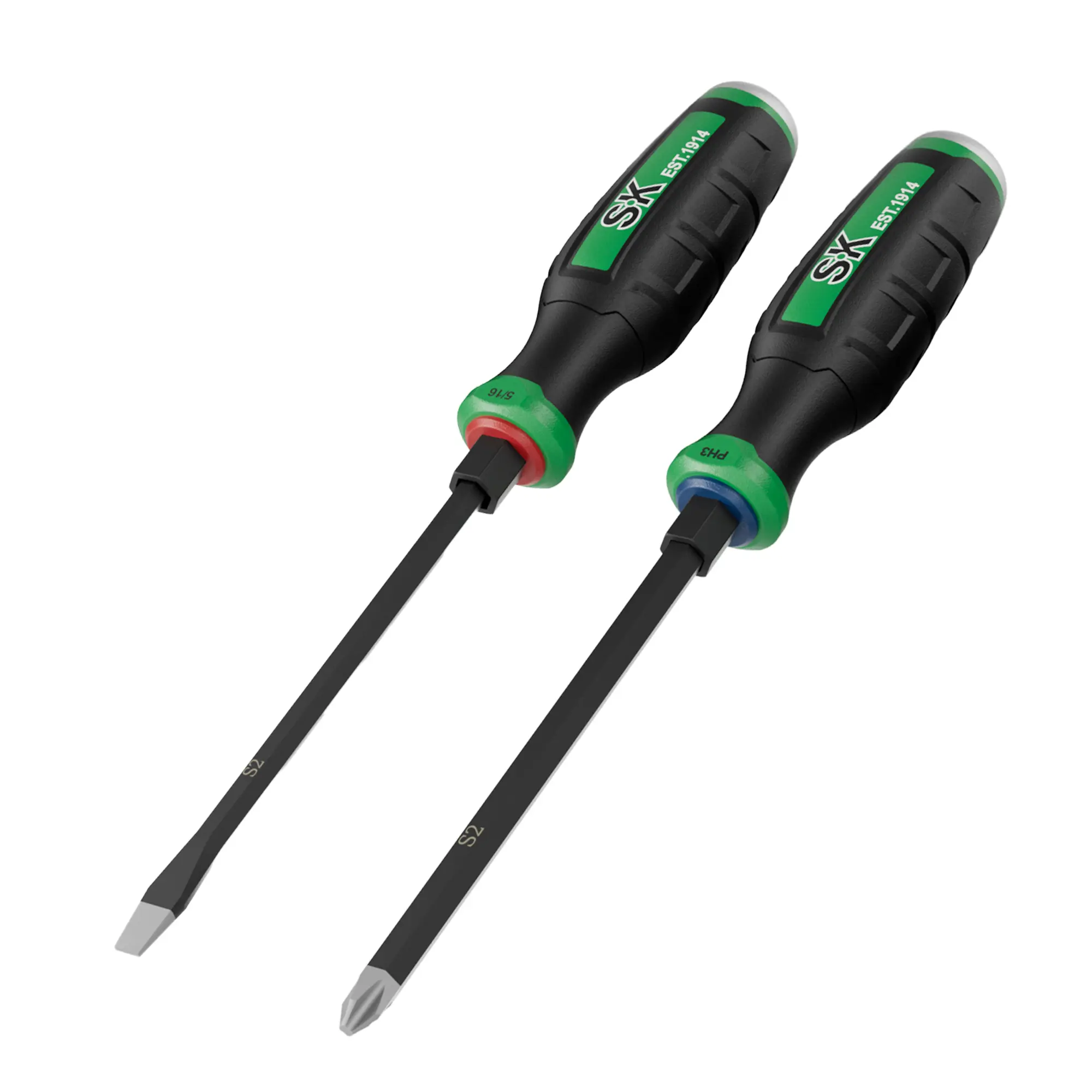 #backtoschool SK Heavy Duty Screwdriver Set, Demolition Driver, Slotted and Phillips, S2 Steel, SureGrip Handle