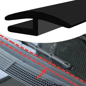 Windshield Cowl Rubber Seal Strip, 1.7M/5.6Ft  Front and Rear Weatherstrip Sunroof Sealing Strips, Universal  Self Adhesive Cuttable Sealing Strip for    SUVs