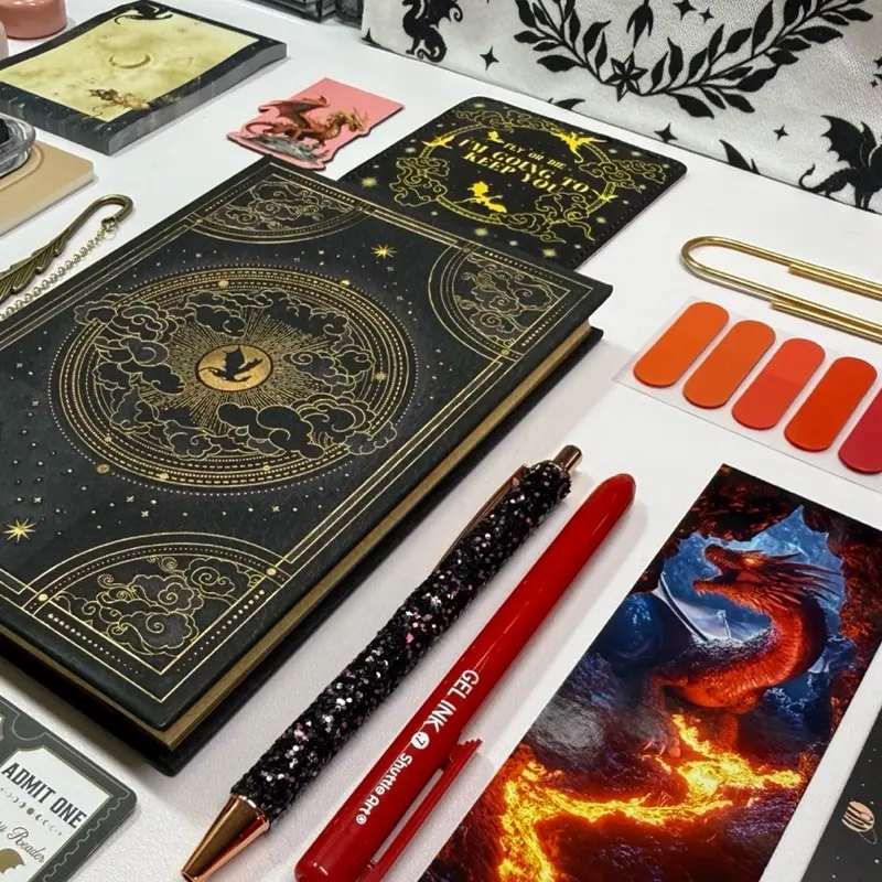 Fantasy Theme Bookish Bundle Hard Cover Notebook