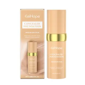 Eelhope Moisturizing Liquid Foundation, Moisturizing Moisturizing Light Skin Care Liquid Foundation Concealer Makeup Gentle Cosmetic Hydrating Moisturizer Hydrate Moisture