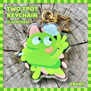Two TPOT Acrylic Keychain, Cute Anime Charms, Stylish Keyring Accessory, Collectible Fan Merch, Durable Acrylic Keychain, Perfect Gift for Fans, Bag Charm