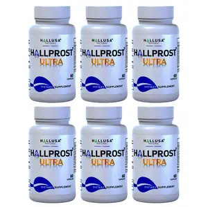Hallprost Ultra x 360 Cap - Advanced Prostate Formula - Saw Palmetto, Pygeum & Pumpkin Seed - Dietary Supplement For Hallusa Natural