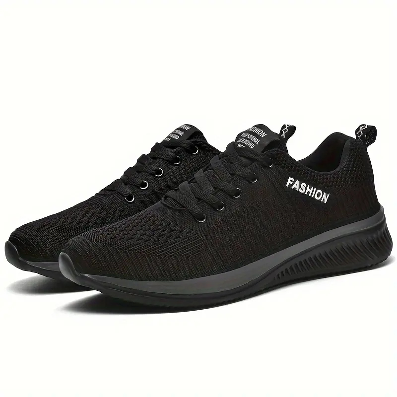OFIREND Men’s Runner Athletic Shoes - Braid Design Lace-Up Casual Sports Trainers with Breathable Woven Upper, Flexible All-Seasons Gym Footwear for Daily Wear & Fitness Training