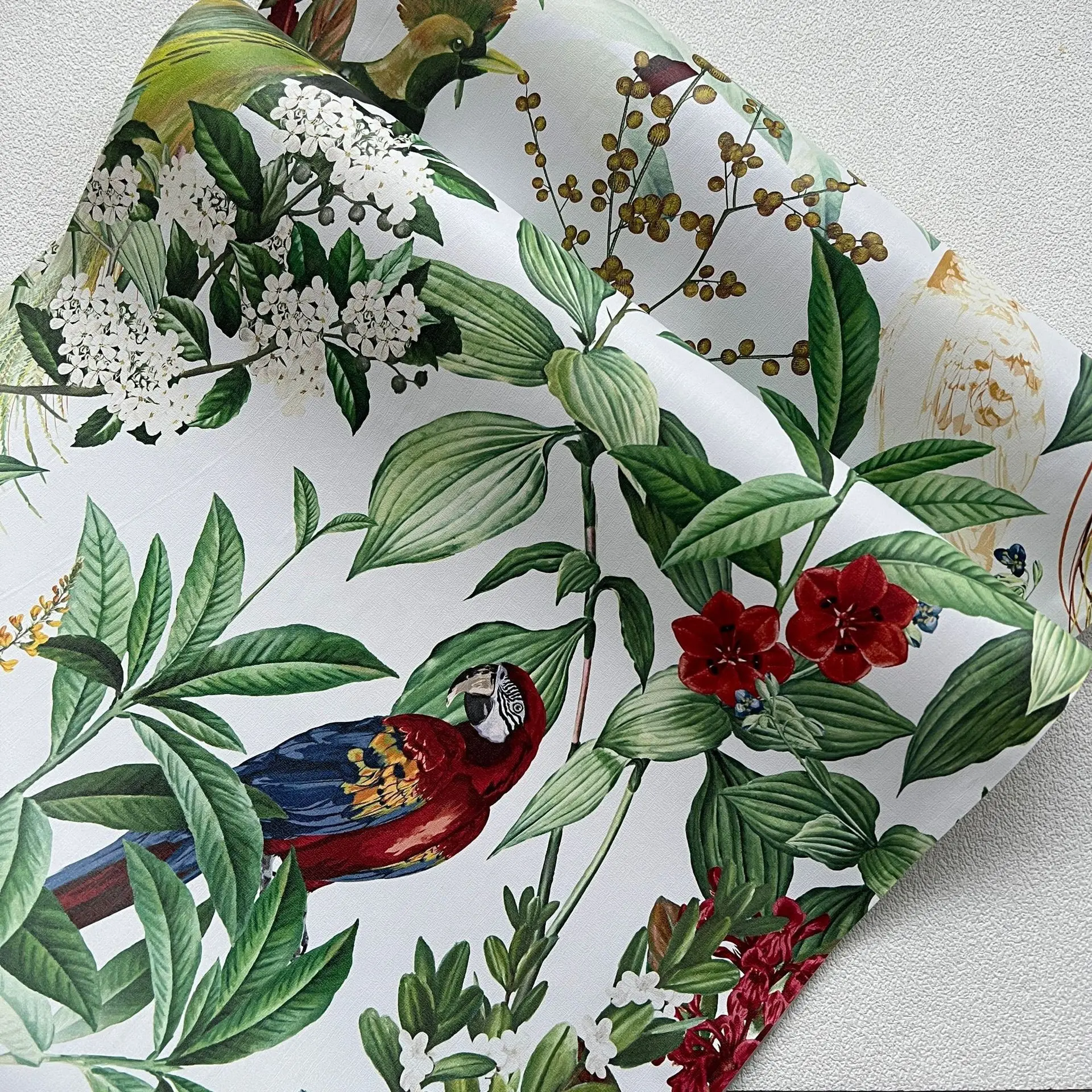 1-piece set of simulated green plant wall, flower self-adhesive wallpaper, Peel and stick wallpaper designs, KTV home decoration building materials, background wall, bedroom stickers, renovation stickers, PVC Decorative Wallpaper, household items