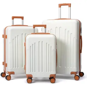 【MothersDayGift】Ubesgoo Luggage Sets 3 Piece, ABS Hardside Suitcase Set with Double Spinner Wheels & TSA Lock for Travel Business, 3-Piece Set (20/24/28)