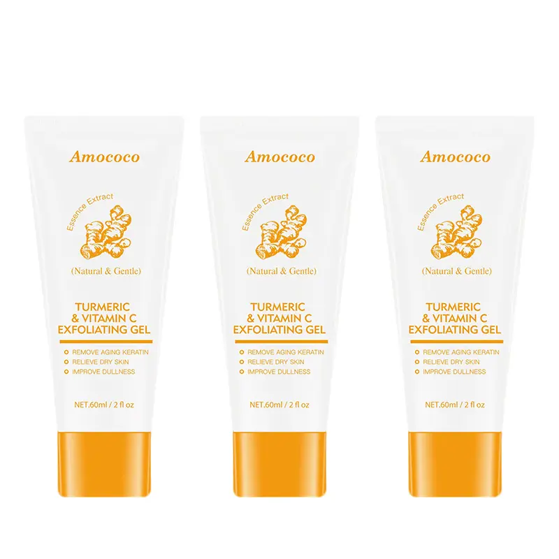 Turmeric & Vitamin C Exfoliating Gel 60ml Gentle Exfoliation Nourishing Moisturizing Face Body Cleanser for All Skin Types