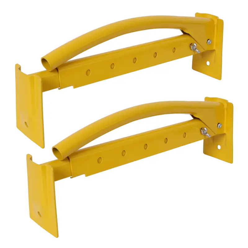 Heavy Duty Steel Brick Tong Lifter Non-Slip Grip for Construction Home Renovation Garden Projects Versatile Brick Carrier Tool (Yellow / 2 Pack)