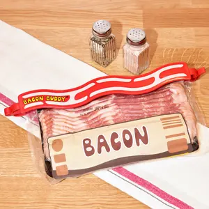 Bacon Buddy Clip - Bacon Keeper, Storage Container for Fridge, Kitchen Organization, Giant Chip Clip