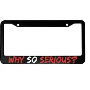 Why So Serious? The Joker Aluminum Car License Plate Frame