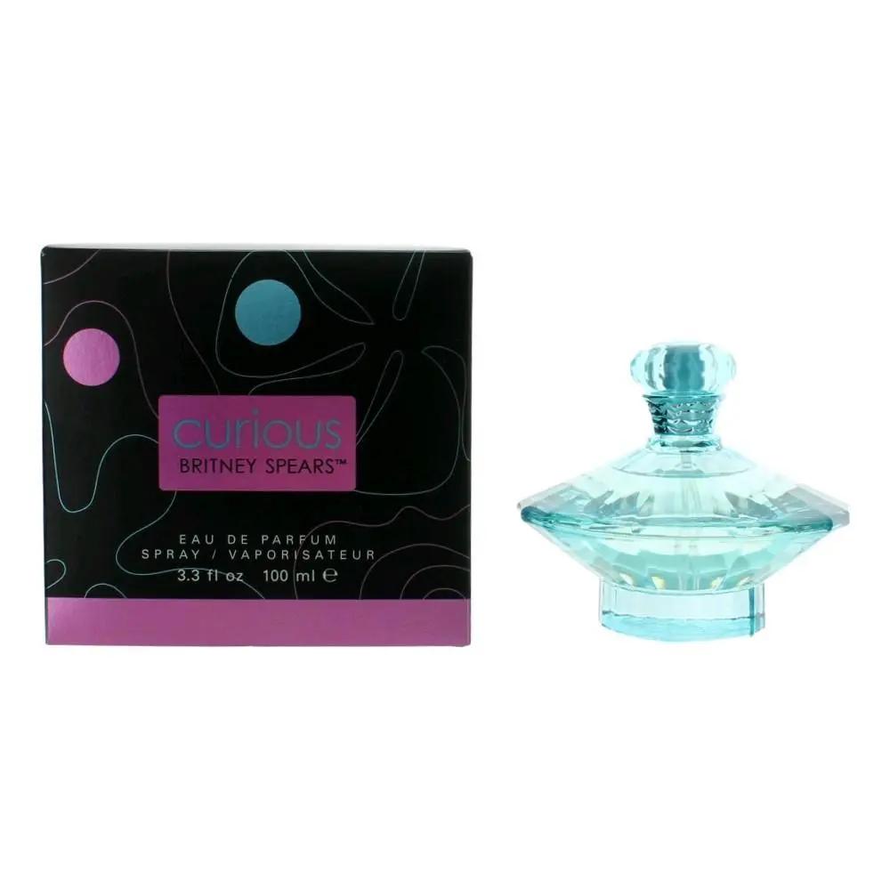 Curious by Britney Spears Women's Eau de Parfum Bottle, Full Sized 3.3 fl oz EDP Spray, 3 to 3.9 fl oz Floral Romantic Daily Wear Fragrance, Eau De Parfum Bottle Women's Fragrance, Full Sized Women's Fragrance