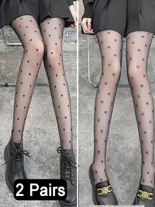 2PCS Women's Sheer Tights, 15D ultra-thin Rip Resistant Pantyhose Nude/black Indestructible stockings