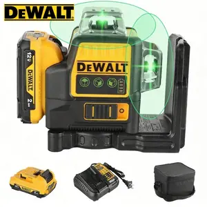 DEWALT 089LG 12-Line 360° High-Precision Laser Level with 12V Battery, Charger, and Bag Suitable for Any Renovation Project or DIY Work