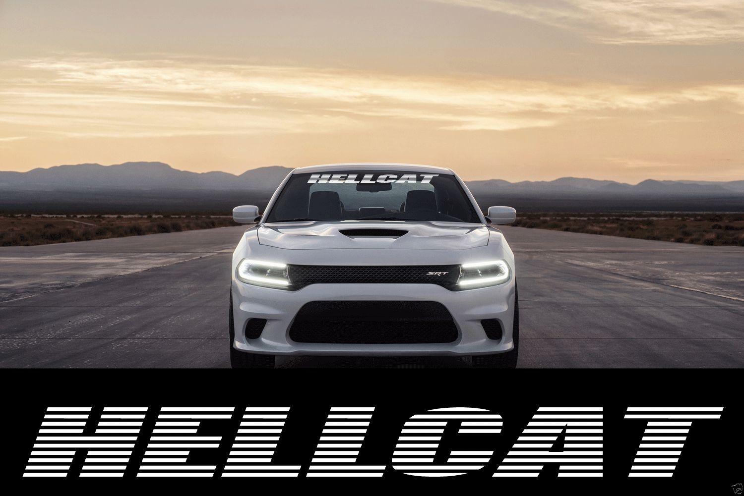 Hellcat Windshield Banner sticker decal Dodge Charger Challenger Mopar