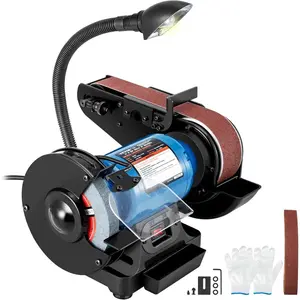VEVOR 8 Inch Bench Grinder, Bench Grinder Sander with 2x28 Inch Belt Sander Combo and 2.5A Induction Motor for Metalworking Sharpening GrindingVEVOR Super Brand Day