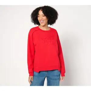 Studio Park x Amy Stran Embossed Step Hem Sweatshirt