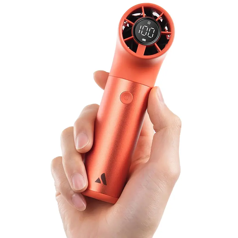 Summervibes Portable Handheld Personal Cooling Fan - Powerful Turbo Mini Fan with 19000 RPM High-Speed Aero Ultra, 15H Max Cooling Time, 7 Speeds, Aluminum Case, Pocket-Sized Rechargeable Travel Gift for Women, Portable Fan