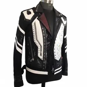 Futuristic Contrast Moto Jacket
