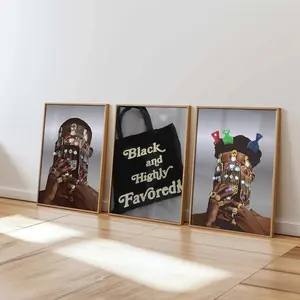 3 Count/set Black man Fashion Wall Art, Black African Wall Art, black men wall art, Black girl art, abstract art, Printable Black Art unframed wall art decor Artwork Hand Unframed Poster