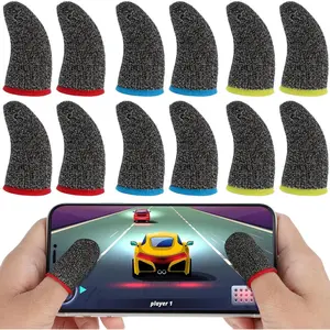 30 count Finger Sleeves for Gaming Breathable Finger Sleeve Gloves for Gaming Finger Thumb Sleeves Set Gamer Thumb Sleeves Finger Covers Dedales para Dedos Gamer for Mobile Phone