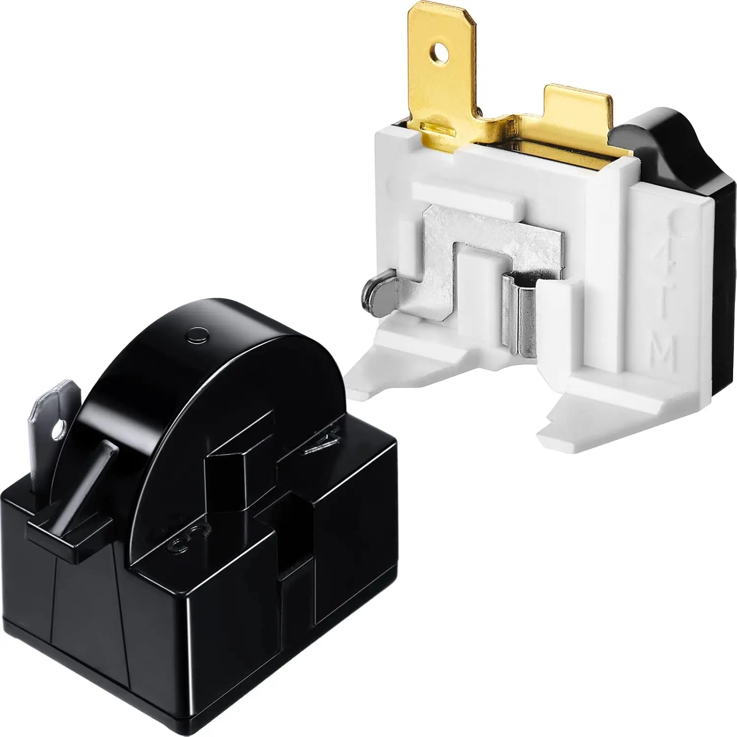 QP2-4.7 PTC Starter Relay 1 Pin Refrigerator Starter Relay and 6750C-0005P Overload Protector Compatible with LG Refrigerator Compressor, 2 Pieces in Total