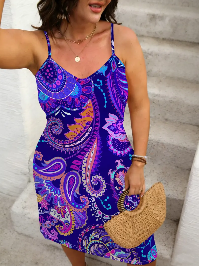 chinese dress ladies Modest Bodycon Maxi Dress - Ocean Breeze Print main image 0