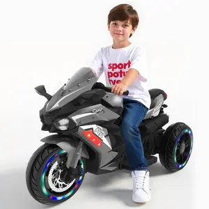 3 Wheels Battery Powered Motorbike for Kids,Electric Kids Moped,Electric Motocross Off-Road Bike,Motocross Motorcycle,12V Kids Ride on Motorcycle, Electric Kids Motorcycle, Battery Powered Motorcycle for 3-6 Years Old