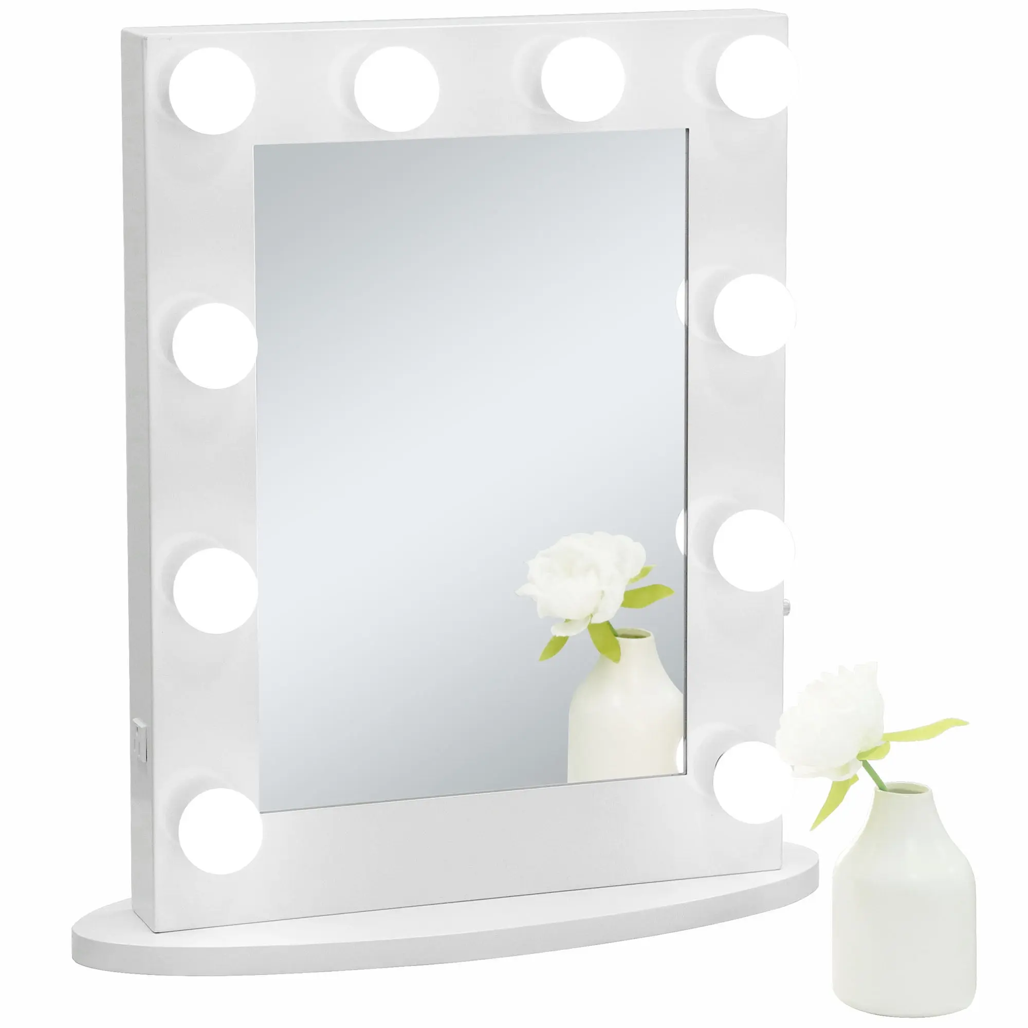 Segawe Modern Rectangle Hollywood Vanity Makeup Mirror - LED Dimmable Hanging Light, Home Supplies for Bedroom Room Decor, Hollywood Mirrors for Room Decor