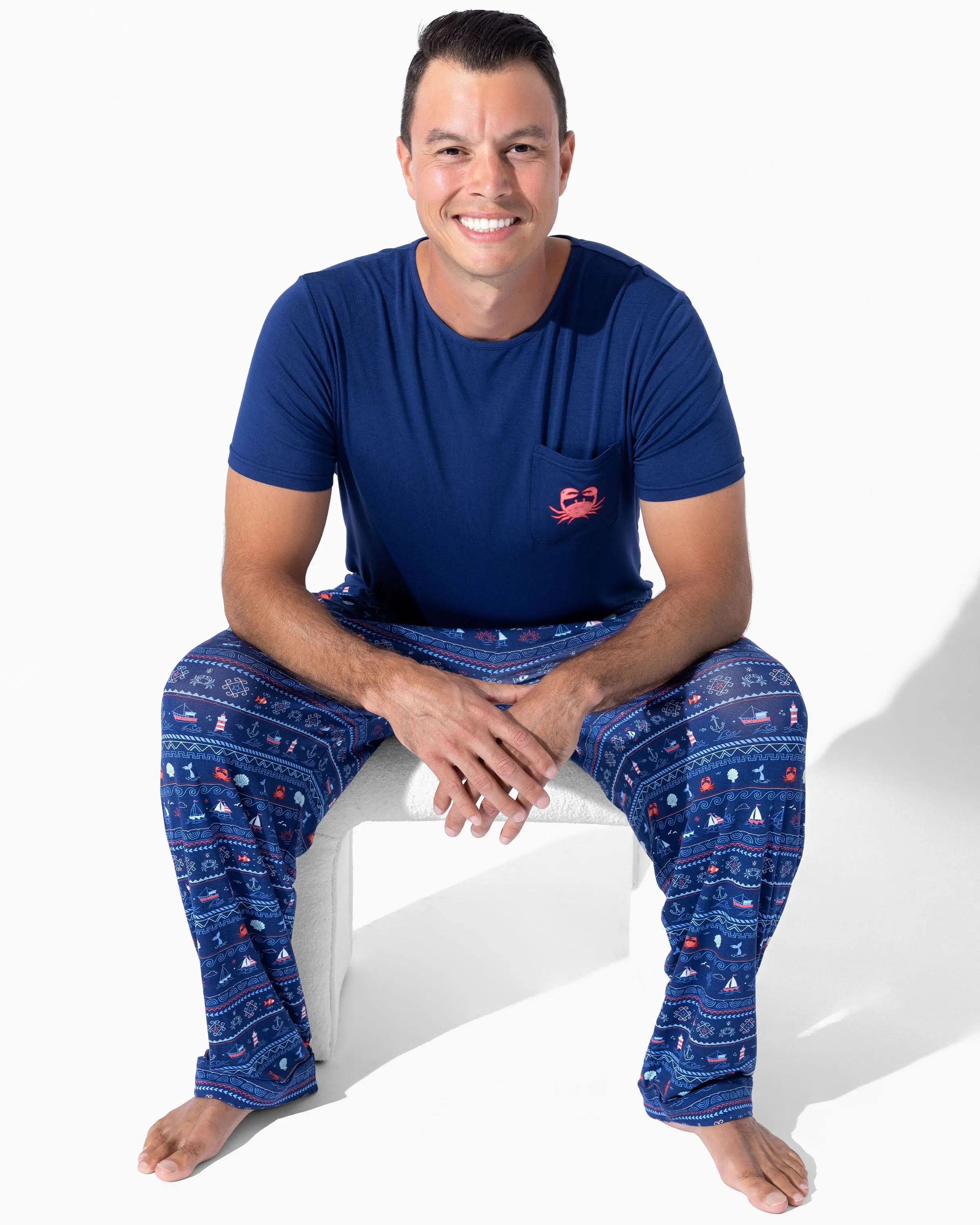 Sail Away Fair Isle Bamboo Men's Pajama Set