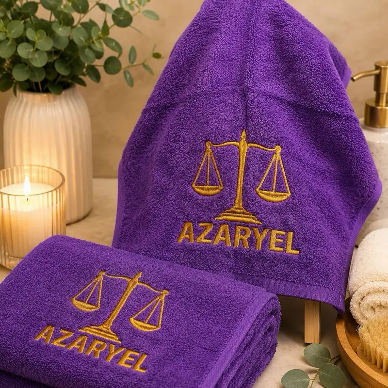Embroidered towel Size 12” x 18.5”