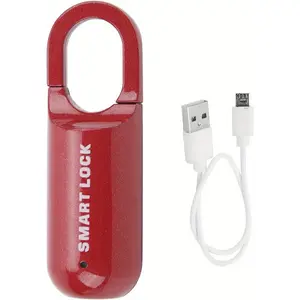 Fingerprint Padlock, Smart Keyless Lock for Locker Rechargeable Gym Lock School Locker Lock Biometric Lock, Backpack Lock for Locker, Luggage, Gym, Suitcase-2024