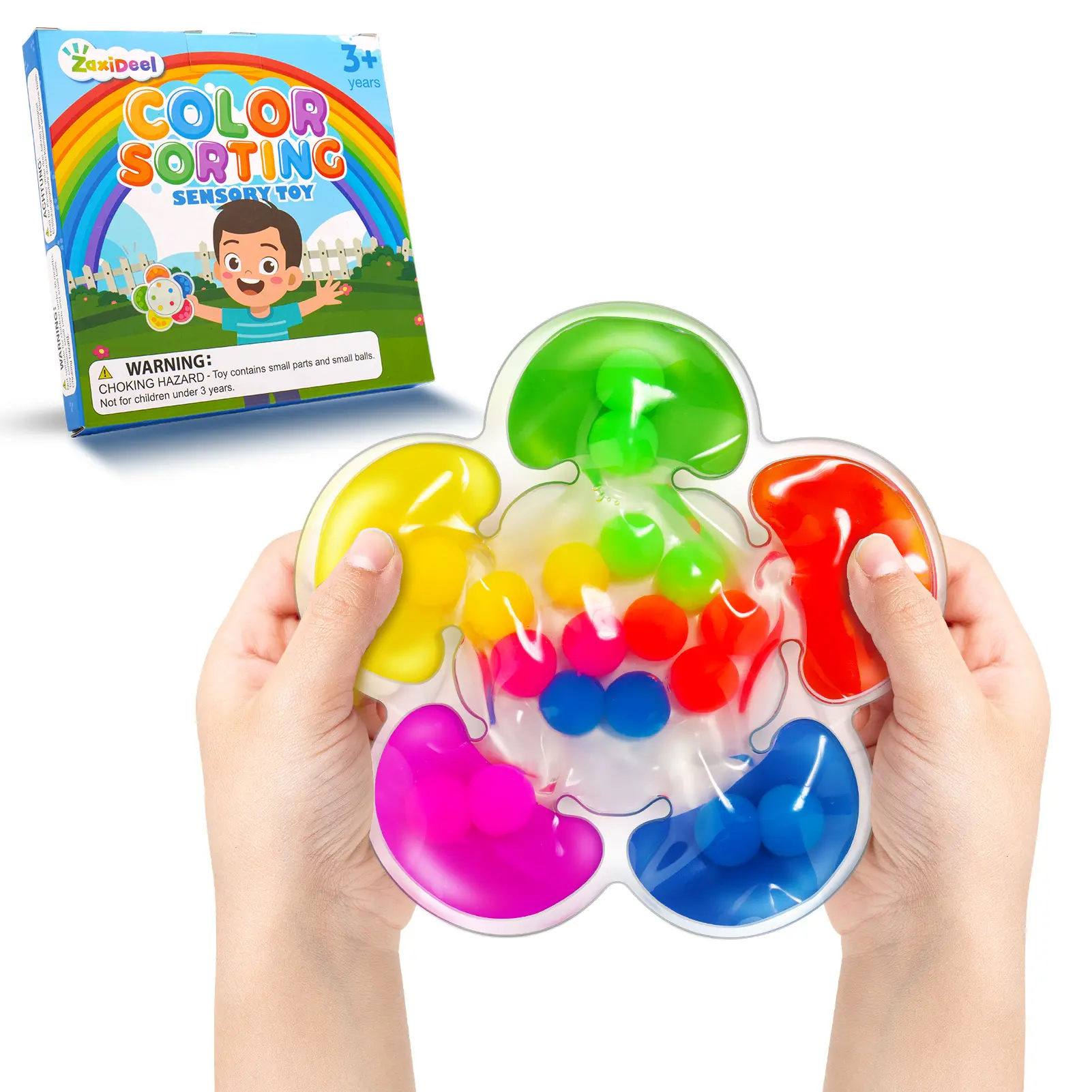 Lesong Sensory Toys, Fully CPC Certified for Worry-Free Play Color Sorting Toys. Fine Motor Skills Game for Toddlers, Color Matching Toy Preschool Learning Activities Educational Calm Down Montessori Toy for Kids Ages 1 2 3 As Gifts