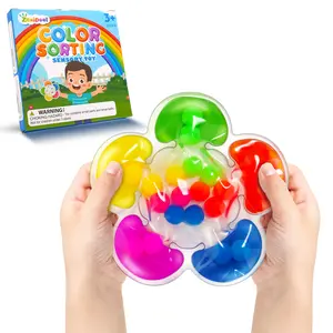 Lesong Sensory Toys, Fully CPC Certified for Worry-Free Play Color Sorting Toys. Fine Motor Skills Game for Toddlers, Color Matching Toy Preschool Learning Activities Educational Calm Down Montessori Toy for Kids Ages 1 2 3 As Gifts Valentines Easter
