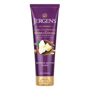 Jergens Deep Conditioning Lotion Shea + Cocoa Whipped Body Butter, Vitamin E, Dry Skin, 8.5 oz