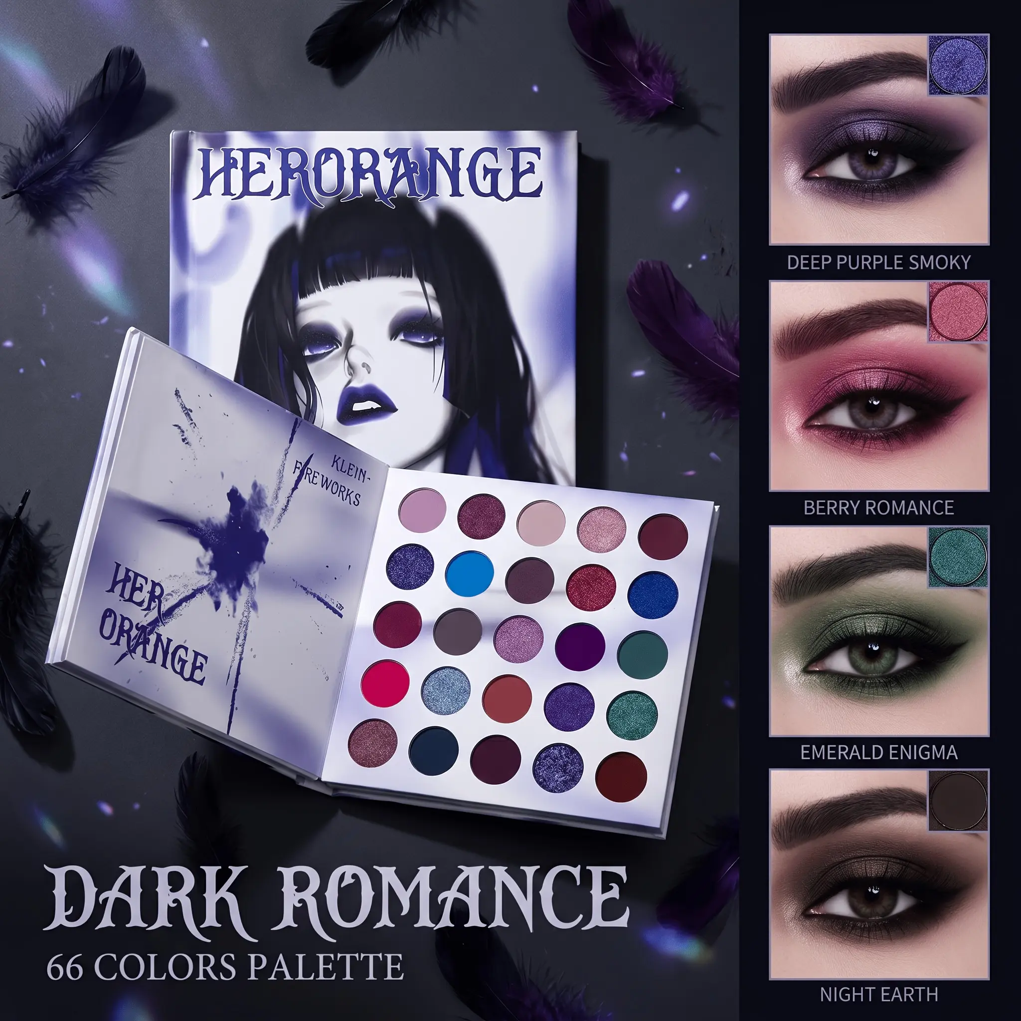 3 pages of makeup magic book, makeup palette set including 66 eye shadow colors,Highly Pigmented Rainbow Palette For Eyes And Face Super Pigmented. Blendable, Waterproof, Long-Lasting, Cruelty-Free Makeup for Beginners Water Proof Cosmetic Eyeshadow !