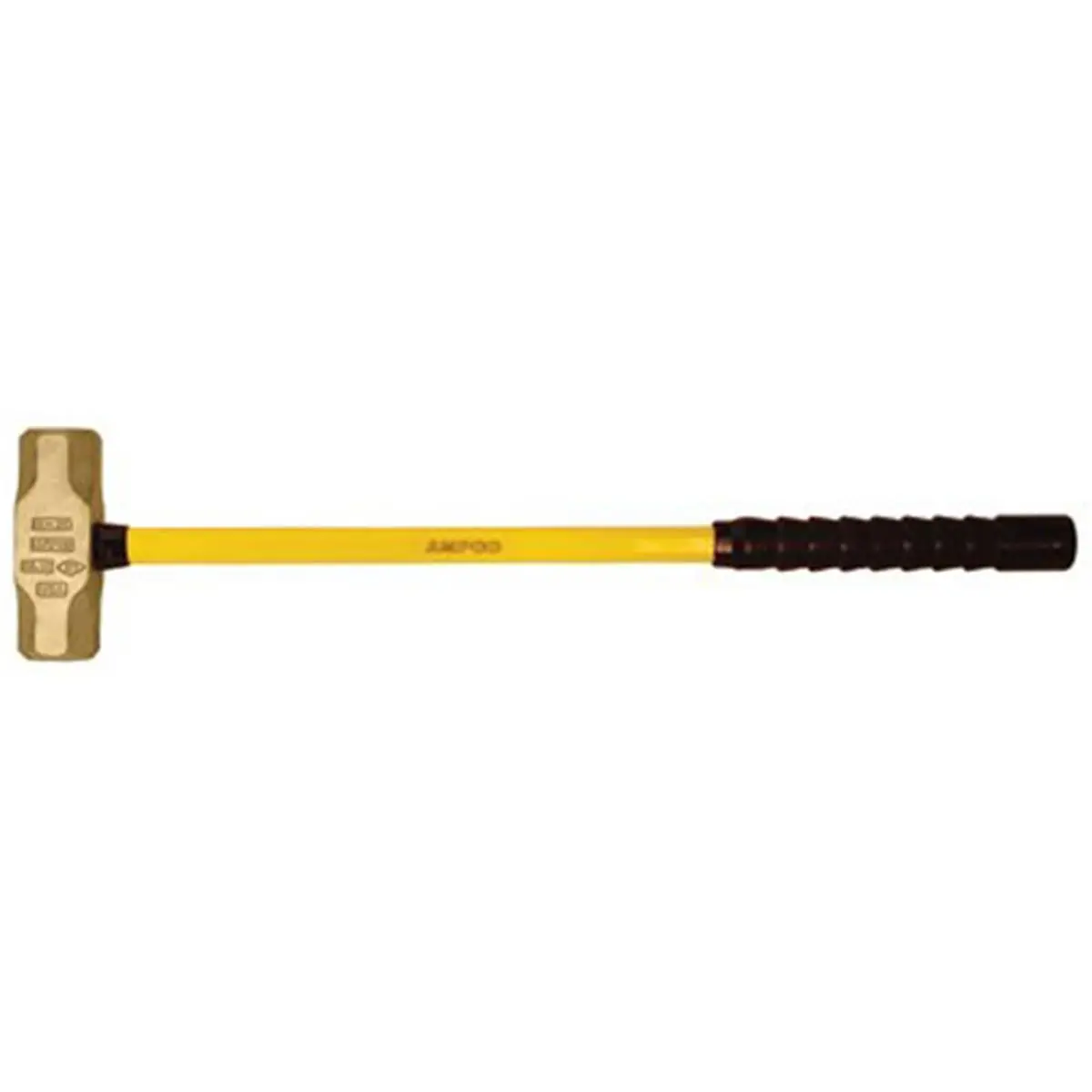 Ampco Safety Tools 065-H-71FG Beryllium-Free Corrosion-Resistant Sledgehammer, 7.5 Lb, 33 in Fiber Glass Straight Handle for Construction, Masonry Hammering