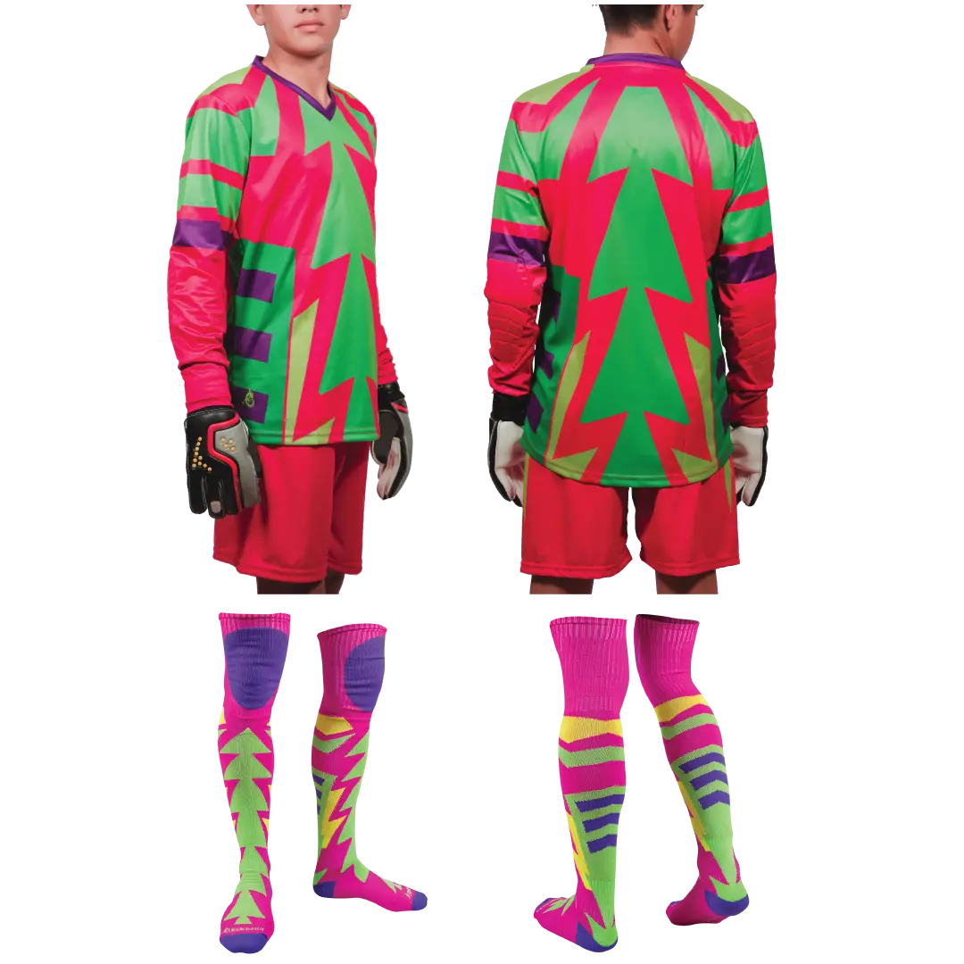 BRODY  Goalkeeper kit Jersey, Short and Socks Tribute to Jorge Campos Legendary Goalkeeper Football Uniform Soccer Shirt