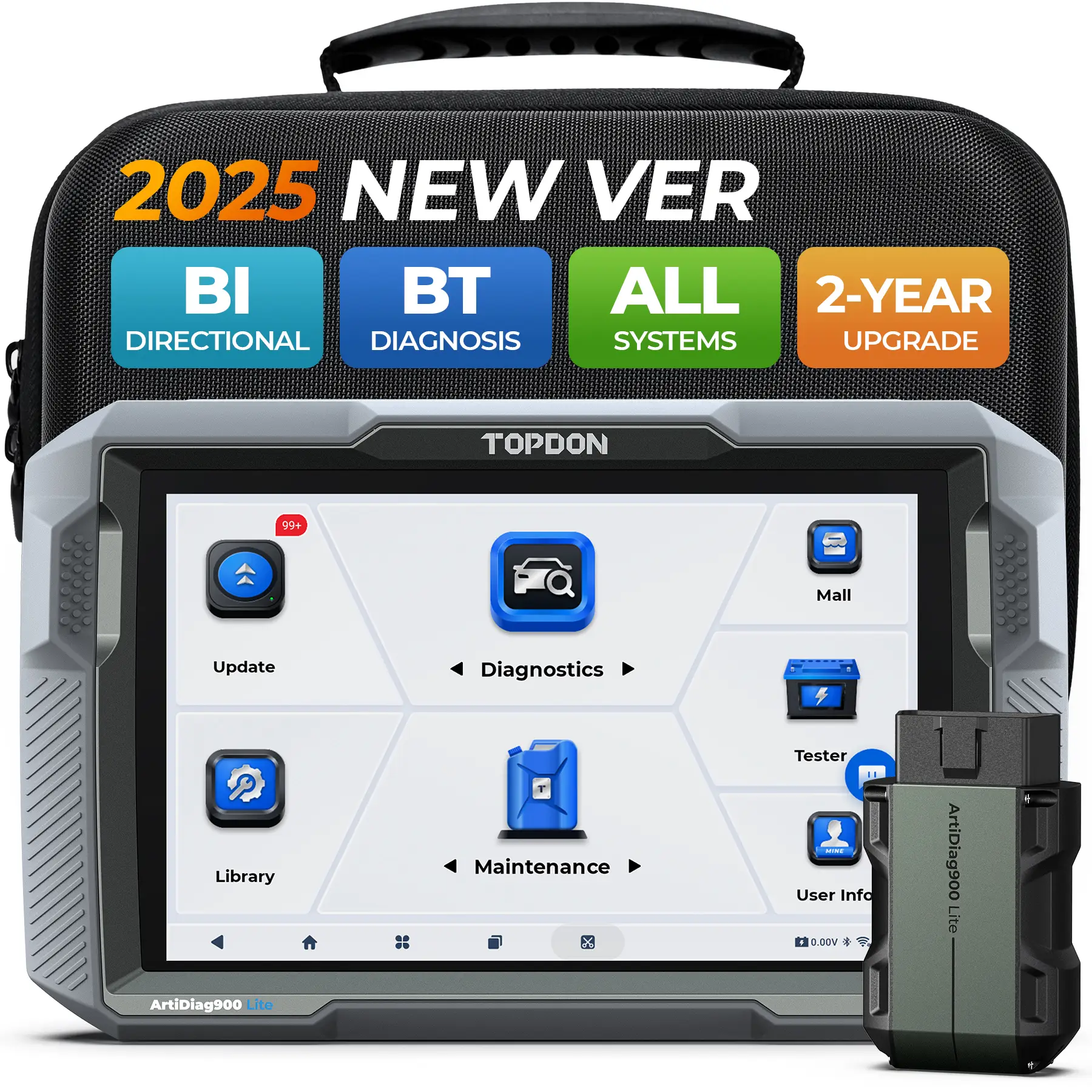 TOPDON ArtiDiag900 Lite OBD2 Scanner Car Diagnostic Scan Tool Wireless Bidirectional All System Scanner with Active Test, 8+ Reset Services