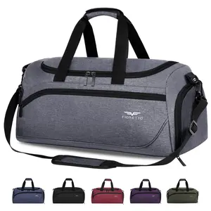 FIORETTO 35L Sports Duffle Bag with Shoe & Wet Pocket for Adults - Robust Gym Bag with High Density Fabric, Airplane-Friendly Travel Duffel, 50*28*25cm Large Capacity