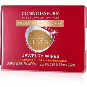 Compact Jewelry Wipes - No Rinse for Gold and Silver Jewelry Cleaner, Dry Disposable Wipes for Jewelry Cleaning and Tarnish Removal