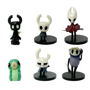 Q Version Hollow Knight Figure Set, Anime Figures, 6-Pack Bee Queen Larva Zot Knight Dolls, Castlevania Game Model Display Pieces