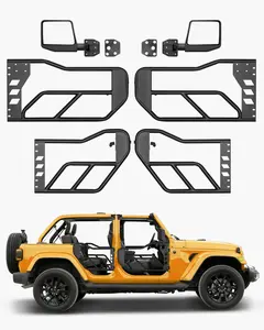 【fathersdaygift】VEVOR Jeep Tube Doors, 4-Door, Adventure Style Jeep Tubular Door with DOT Certified Rear View Mirrors, Jeep Doors with Rear Mirrors for 2018-2024 Jeep Wrangler JL & 2020-2024 Jeep Gladiator JT