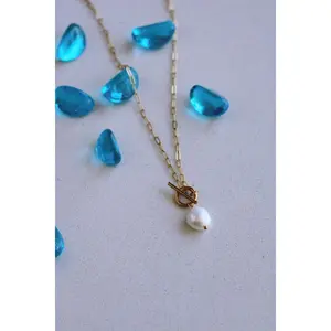 BAROQUE PEARL PENDANT NECKLACE (WATERPROOF & 18K GOLD PLATED)
