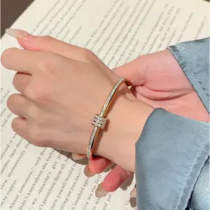Meaningful Stacked Accent Bangle Bracelet, Elegant Polished Band with Sparkling Central Detail, Perfect Gift for Girlfriends, Mothers, Sisters & Best Friends, Timeless Jewelry for Birthdays, Anniversaries & Graduations, Durable High-Shine Finish
