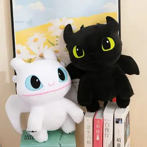 Kawaii Toothless Light Filled Plush Toy Cartoon Cute Dragon Taming Master Toothless Plush Toy Giving Girlfriend Birthday Gift