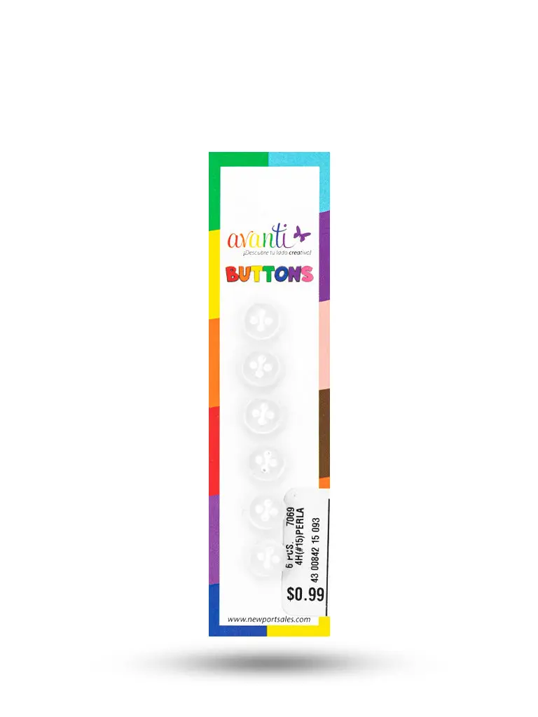 Sewing Buttons – 15L (9.53mm / 0.375 inches) with 4 Holes – Perfect for Casual Shirts & Lightweight 12-Pack