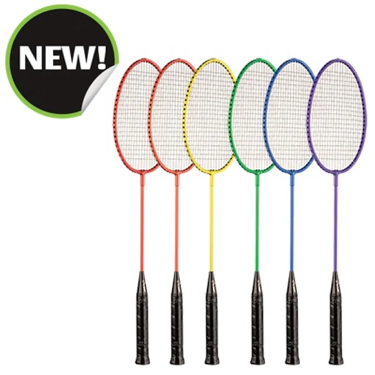 Champion Sports BR21SET 26 x 8 x 1 in. All Steel Frame Badminton Racket, Assorted Colors