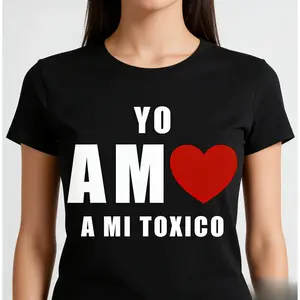 Yo Amo A Mi Toxico Valentine'S Day T-Shirt, Streetwear Couple Tee, Stylish & Fun, Comfortable, All-Season, Unisex