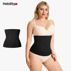Nebility Women's Sport Shapewear Belt - Basic Minimalist, Black with Flex Waistband & Double-Layered Design, All-Day Comfort Curve Hugging Compression Womenswear