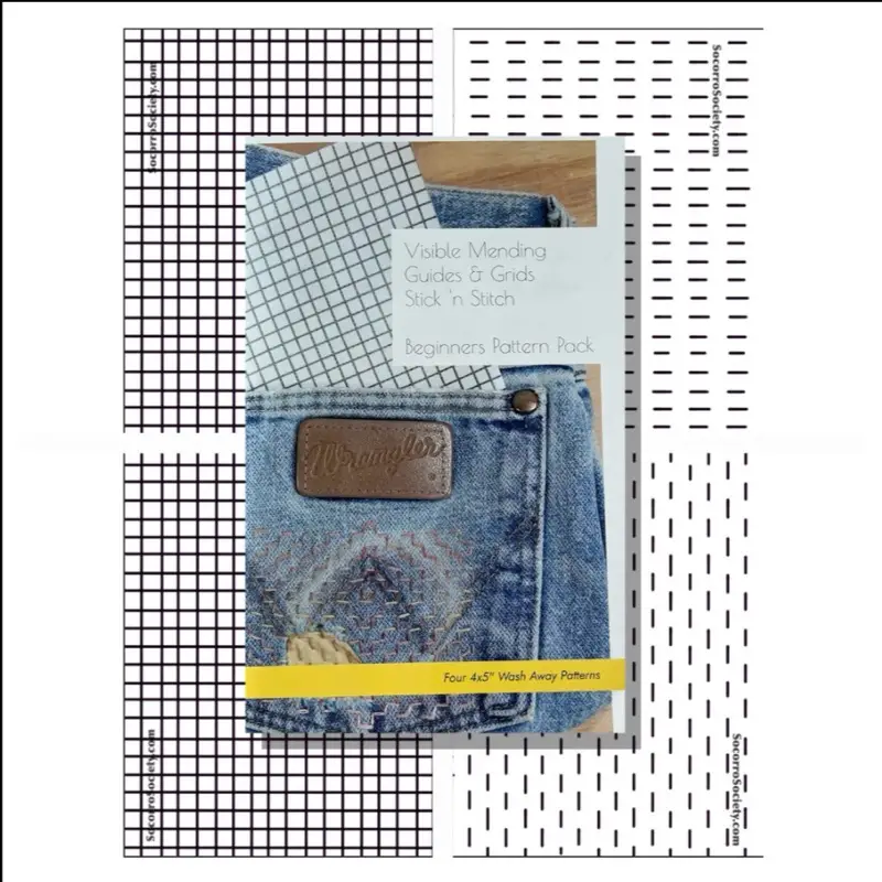 Wash Away Visible Mending Patterns- Starter Pack for Mending Clothing
