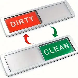 Dishwasher Magnet Clean/Dirty Sign - Non-Scratching, Strong Magnet or Adhesive Options, Easy-to-Use Indicator for Clean or Dirty Dishes